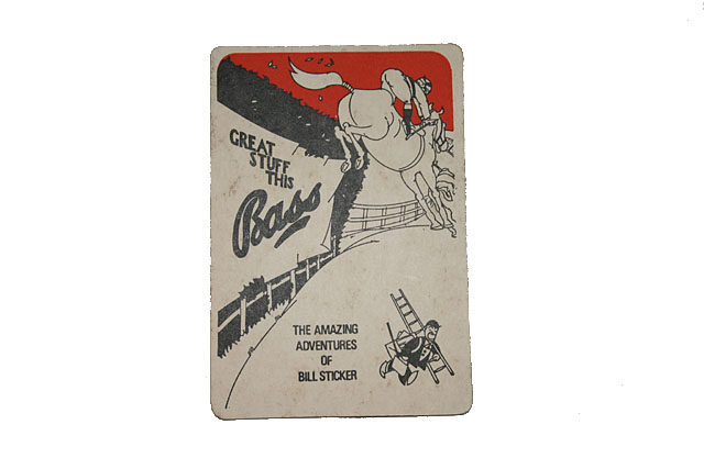 Beermats Bass Ale Beermat Reverse The amazing adventures of Bill Sticker Great Stuff This Bass Grand National Theme