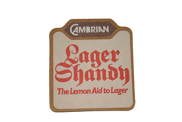 Beermats Cambrian Lager Shandy beermat The Lemon Aid to Lager