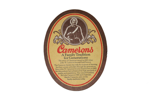 Beermats Camerons Lion Bitter Beermat Reverse A family tradition of generations