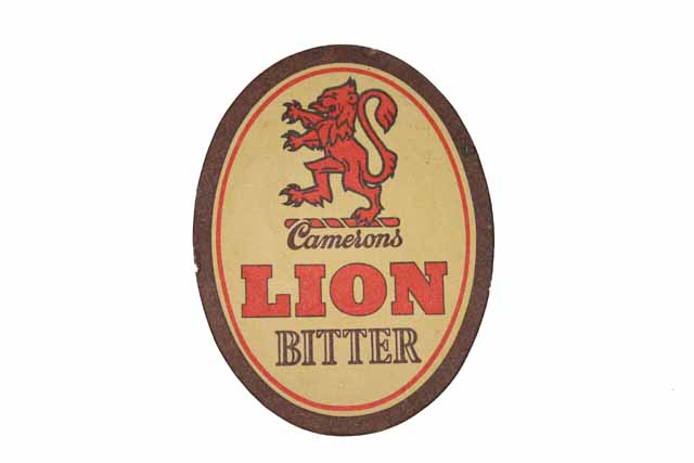 Beermats Camerons Lion Bitter beermat from 1983 to 1986