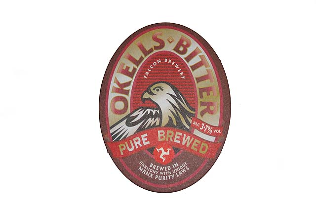 Beermats Okells Bitter beer mat Text Pure Brewed Brewed in harmony with unique Manx purity laws