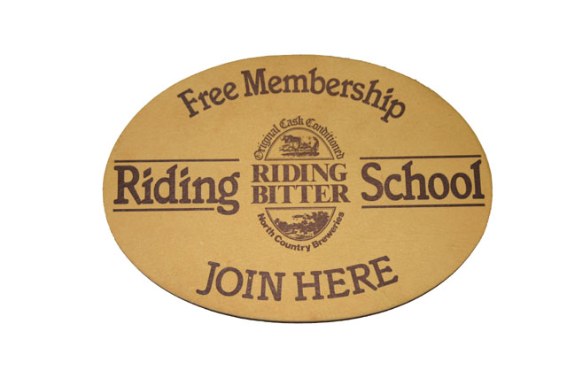 Beermats Riding Bitter Riding School Free Membership Join Here Beermat Original Cask Conditioned North Country Beweries
