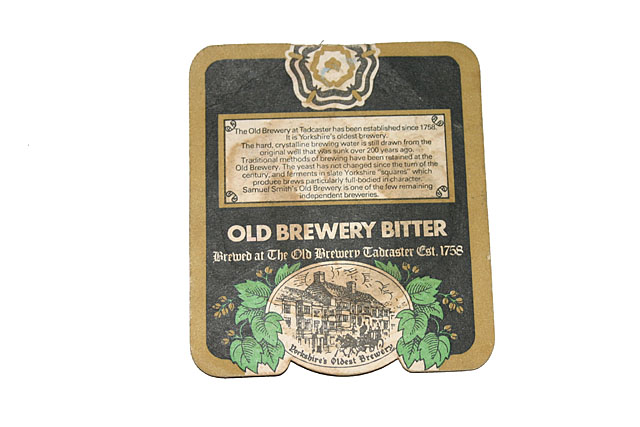 Beermats Samual Smiths Old Brewery Bitter beermat reverse The Old Brewery at Tadcaster has been established since 1758 It is Yorkshires oldest brewery
