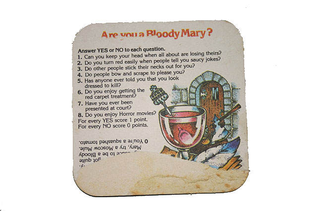 Beermats Smirnoff Vodka Bloody Mary recipe  revserse Are you a Bloody Mary quiz