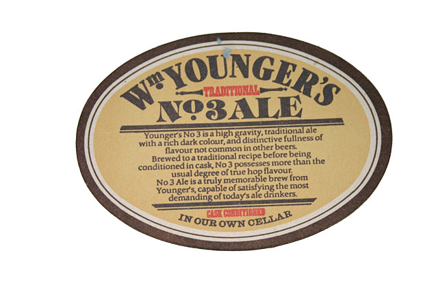 Beermats William Youngers Traditional No 3 Ale Beermat reverse A high gravity traditional ale with a dark rich colour and distictive fullness of flavour not common in other beers