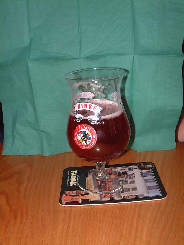 Food Glass of Floris strawberry beer Belgian ale