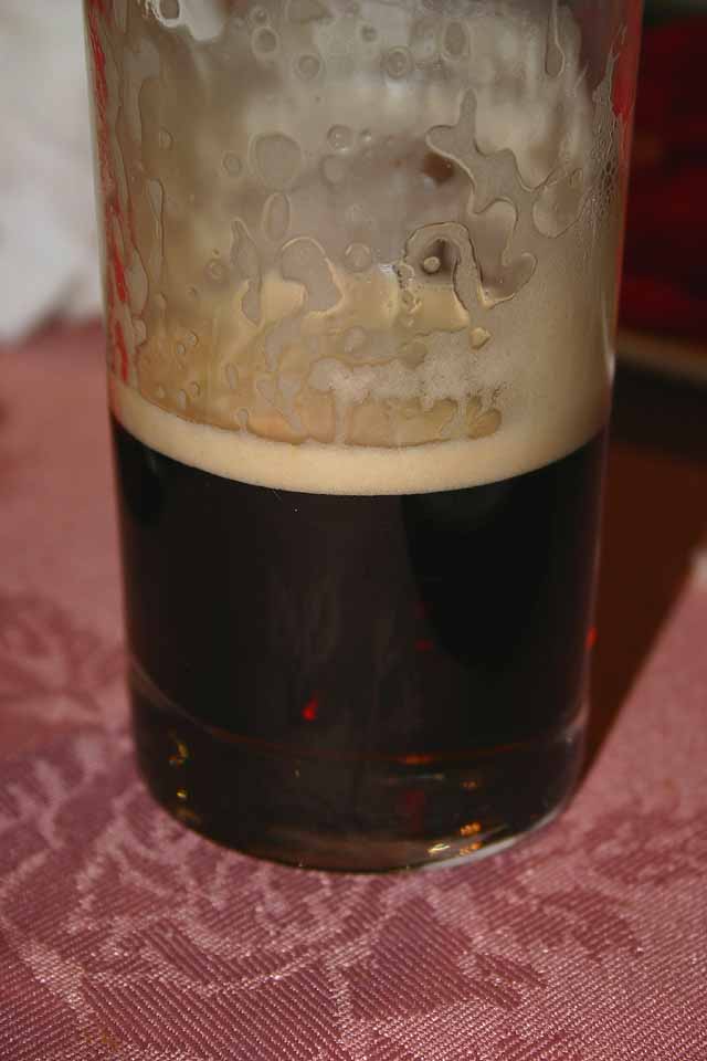 Food The dregs of a half pint of Guinness