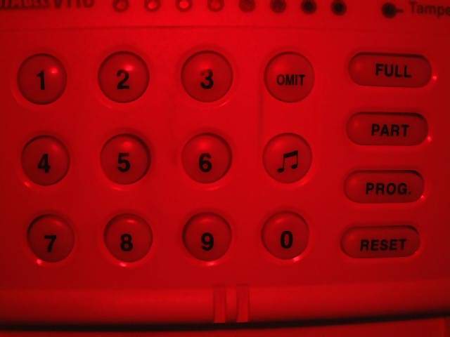 Household Control panel of alarm system