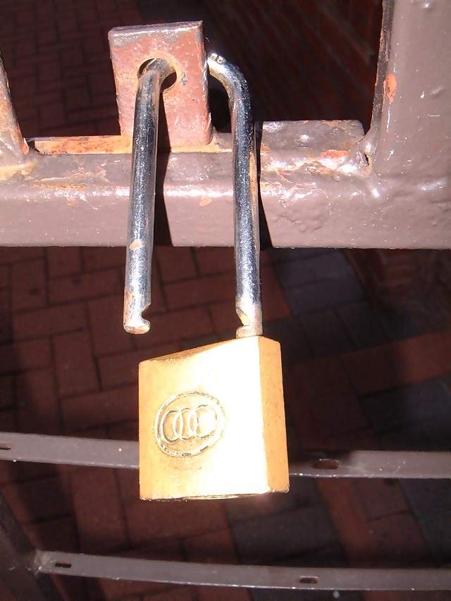 Miscellaneous Padlock on Iron security gates