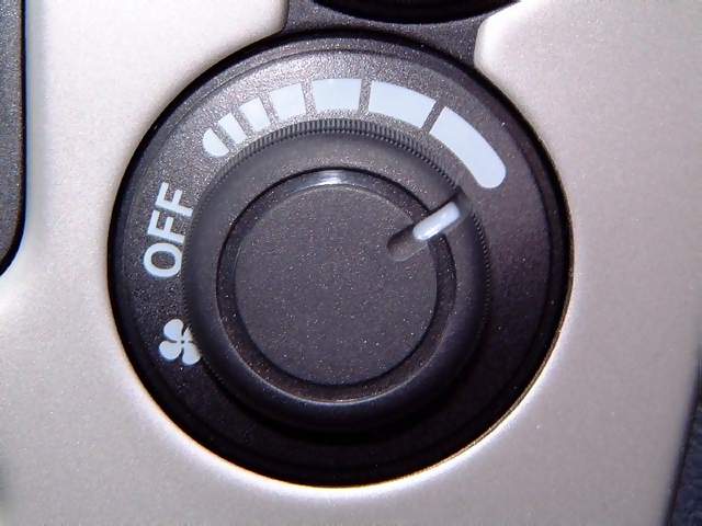 Vehicles Fan knob on aluminium panel in Honda Civic Max