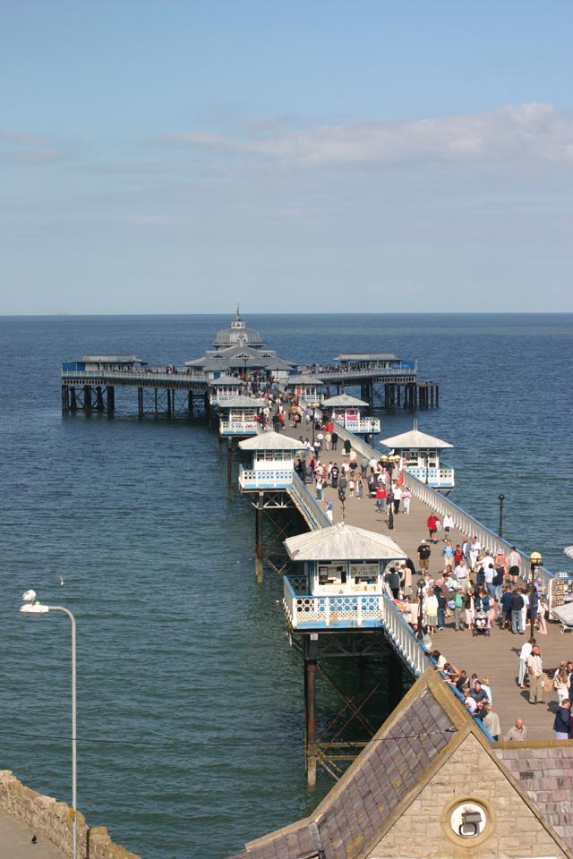 Views View along the length of Llandudno Pier taken from the road to Happy Valley