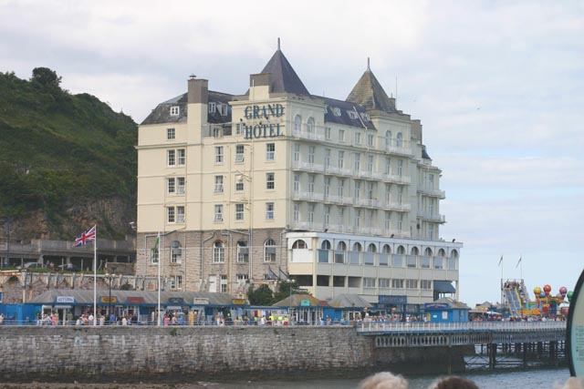 Views View of the Grand Hotel in Llandudno in North Wales
