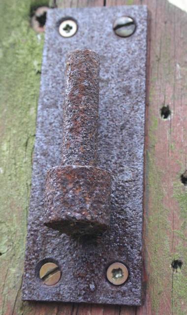 Old Rusty Door Hinge Closeup