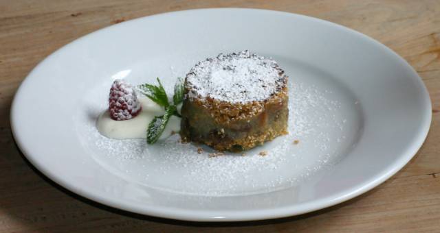 Mini Apple Crumble with Creme Anglaise